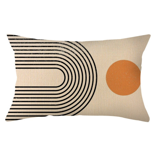 Geometrische Kussensloop Rechthoekige Kussenhoes Polyester Comfort Bankkussen 30x50cm