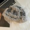 Soft Waxy Rabbit Fur Warm Hand Knitted Hat for Women New Autumn and Winter Ski Sweet Lion Awakening Wool Hat