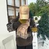 New Autumn and Winter Women's Wool Blended Scarf Solid Color Tassel Korean Style Versatile Fashionable Atmosphere Warm Scarf