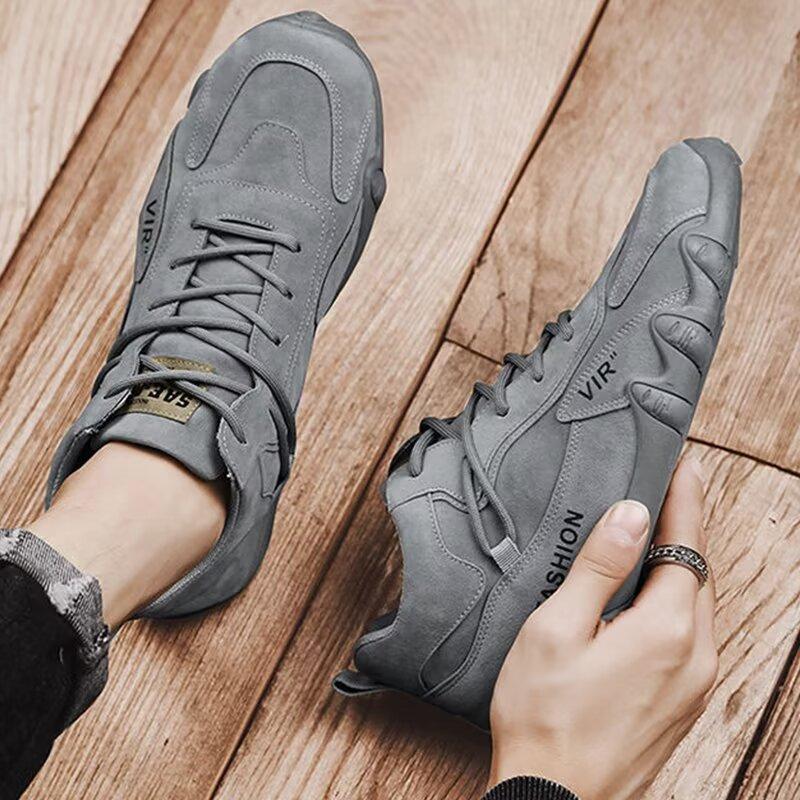 Casual Men's Workwear Shoes Dirt Resistant and Waterproof Boots Retro Suede Men's Boots Soft Soled Lightweight and Wear-resistant Construction Shoes