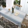 Waterproof Cotton Tablecloth With Tassel Trim Modern Minimalist Rectangle Dining Table Cover Home Cafe Market