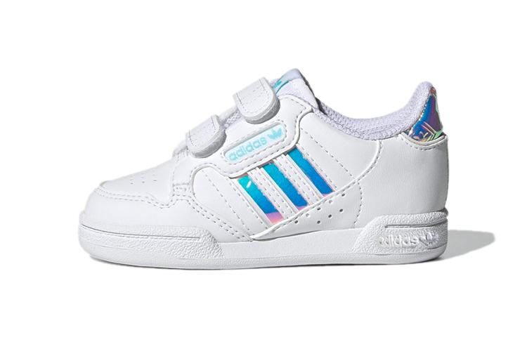 Adidas Originals Continental 80 Stripes Comfortable Low top Skateboard Shoes White Infant And Toddler GZ3262 25.5