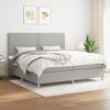 3142281 vidaXL Divan Bed with Mattress Light Grey 200x200cm Fabric