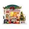 New Christmas Dollhouse Furniture Book Nook Miniature Building Kit Accessories DIY Hut cabin Houses  Doll House Creative Puzzle