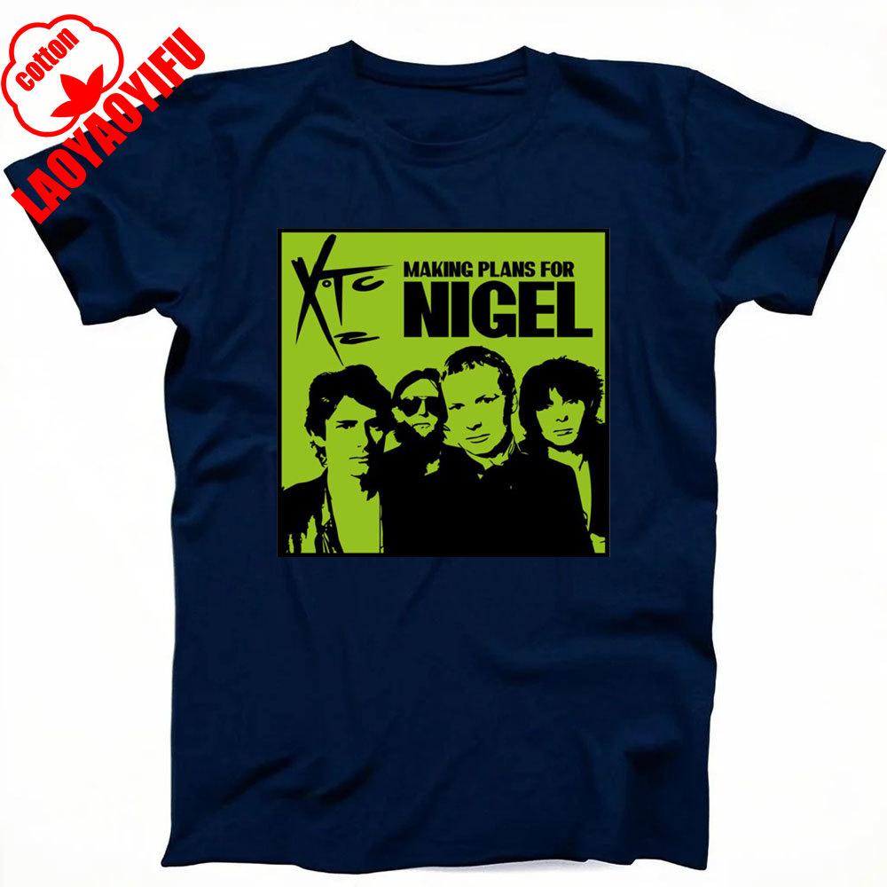 XTC Drums and Wires New Wave Rock Music Gift Black T Shirt Fashionable and Casual Combed Cotton Short Sleeved Round Neck T-shirt