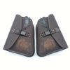 Brown Motorcycle Leather Saddle Bag Luggage Side Tool Bag Universak Fit for Honda Yamaha Suzuki Harley Sportster XL 883
