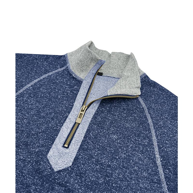 Men Slim Fit Long Sleeve Henley Zip Up Pullover Casual Daily Sweatshirt