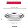 SIFAR 22cm Non-Magnetic Thickened Stainless Steel Round Plates