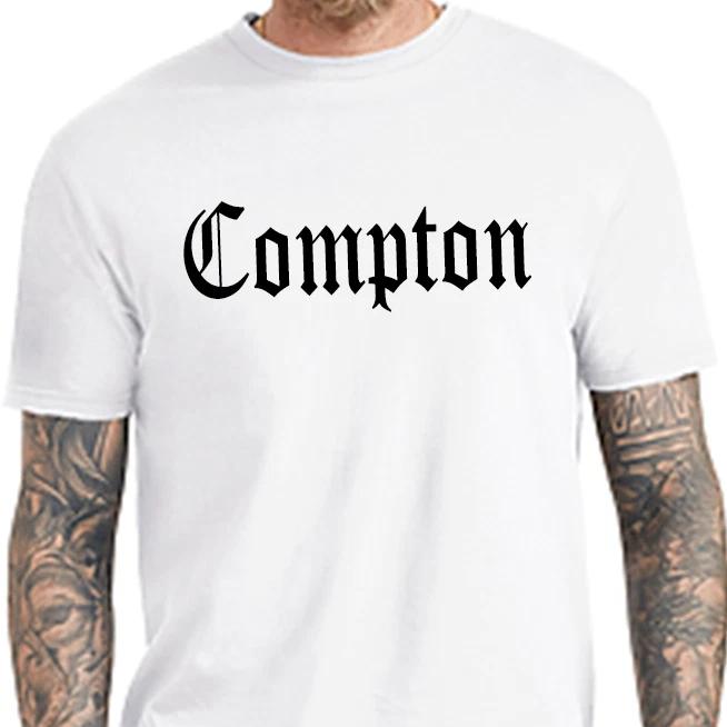 Compton T-Shirt Old English OG CPT Straight Outta Cpt White LA NWA Cali Gangsta M
