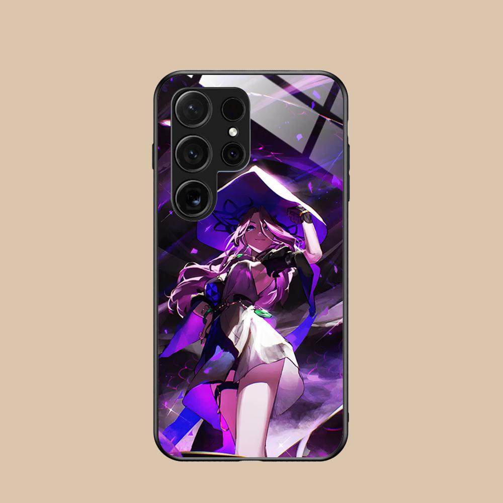 

HSR Jade Glass Mobile Phone Case for Samsung Galaxy S26 S25 S24 S23 S22 S21 S20 Note20 Plus FE Ultra Colorful Cover Galaxy Note20