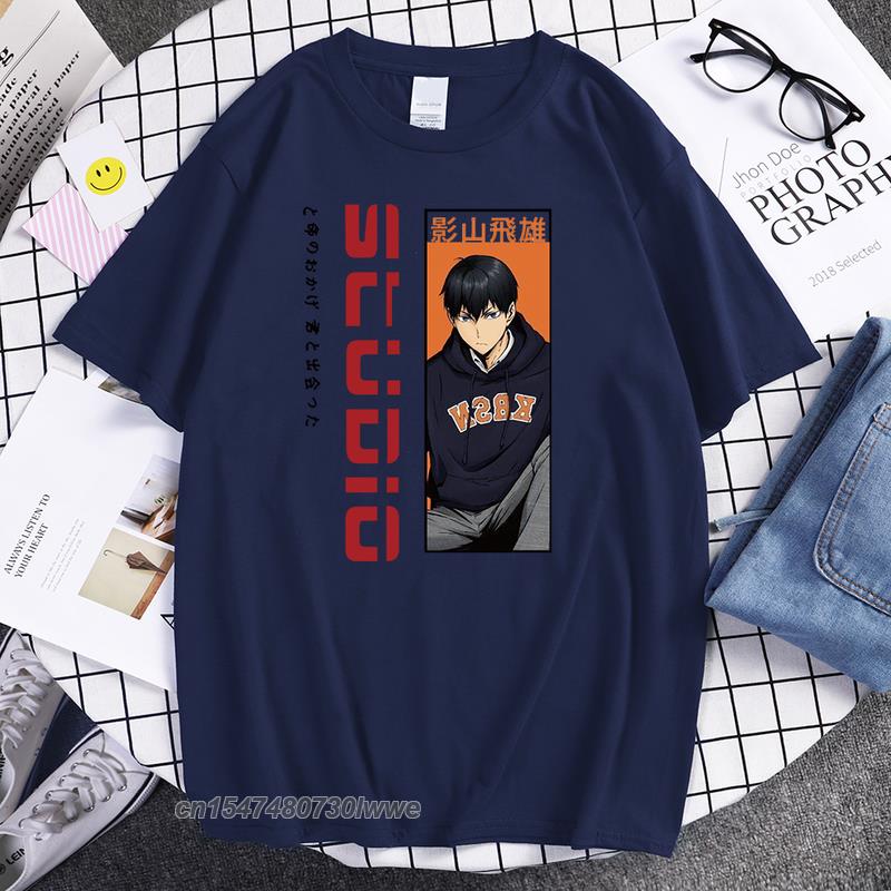 Cartoon Kageyama Tobio Anime Tshirts Unisexs Hip Hop Fashion Funny Tee Shirts Casual Brand Tops Volleyball Club Unisex Tshirt