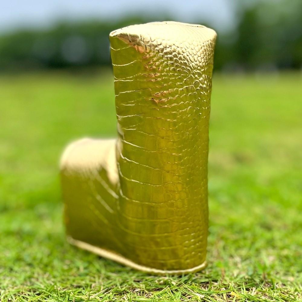 Thickened Padding Golf Club Cover Alligator Grain Pattern Putter Head Cover  Golf Club Storage