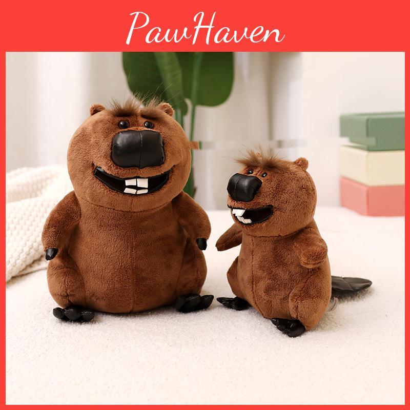 Adorable Beaver Plush Toy Soft Stuffed Animal Doll Cuddle Pillow Gift For Kids