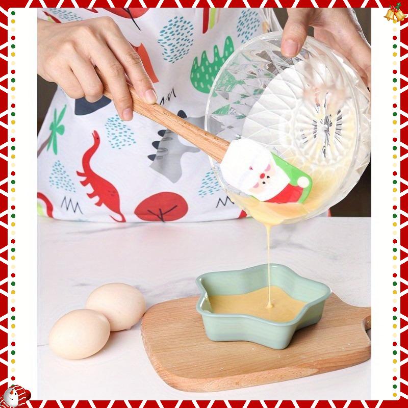 Holiday Wooden Handle Silicone Brush - Perfect for baking, cooking and holiday celebrations (Birthdays, Christmas)