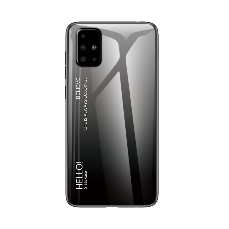 

Чохол A51 з градієнтним загартованим склом для Samsung Galaxy A71 A51 A41 A31 A21S A11 протиударні чохли для телефонів Galaxy A21S сірий колір
