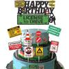 Driver License Birthday Cake Toppers Decorations, 16th Birthday Party Decorations for Boys, Learner Driver Car Road Signs Theme Cake Decor Supplies