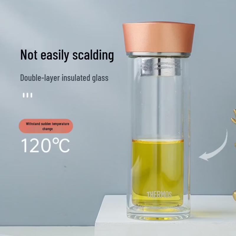 THERMOS TCGB-300 Double-Layer Glass Cup