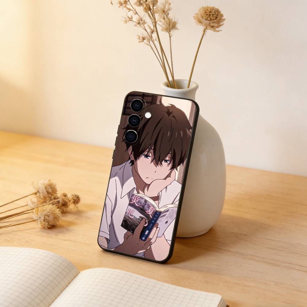 Hyouka Hotaro Oreki Phone Case For Samsung Galaxy A73,A72,A71,A70,A53,A52,A51,Soft Silicone Black Cover