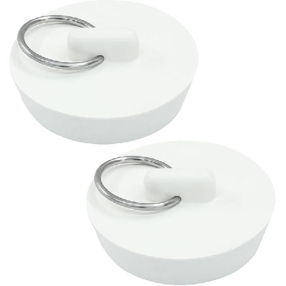 2 Pack Rubber Drain Stopper, Universal Bathroom Sink Stopper Bathtub Drain Plug, Fits 1-1/2 Inch for Bathroom Kitchen Sink Tub Drain