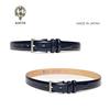 [KIETH] Keith Men's Business Belt, Cordovan-style Cowhide Leather, Navy, 30mm Width, Adjustable Size, Made in Japan, KE21327-29