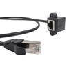Vinkel Skruepanel Ethernet LAN-kabel Nettverksledning RJ45-kabel Panelmontert Skjøtekabel
