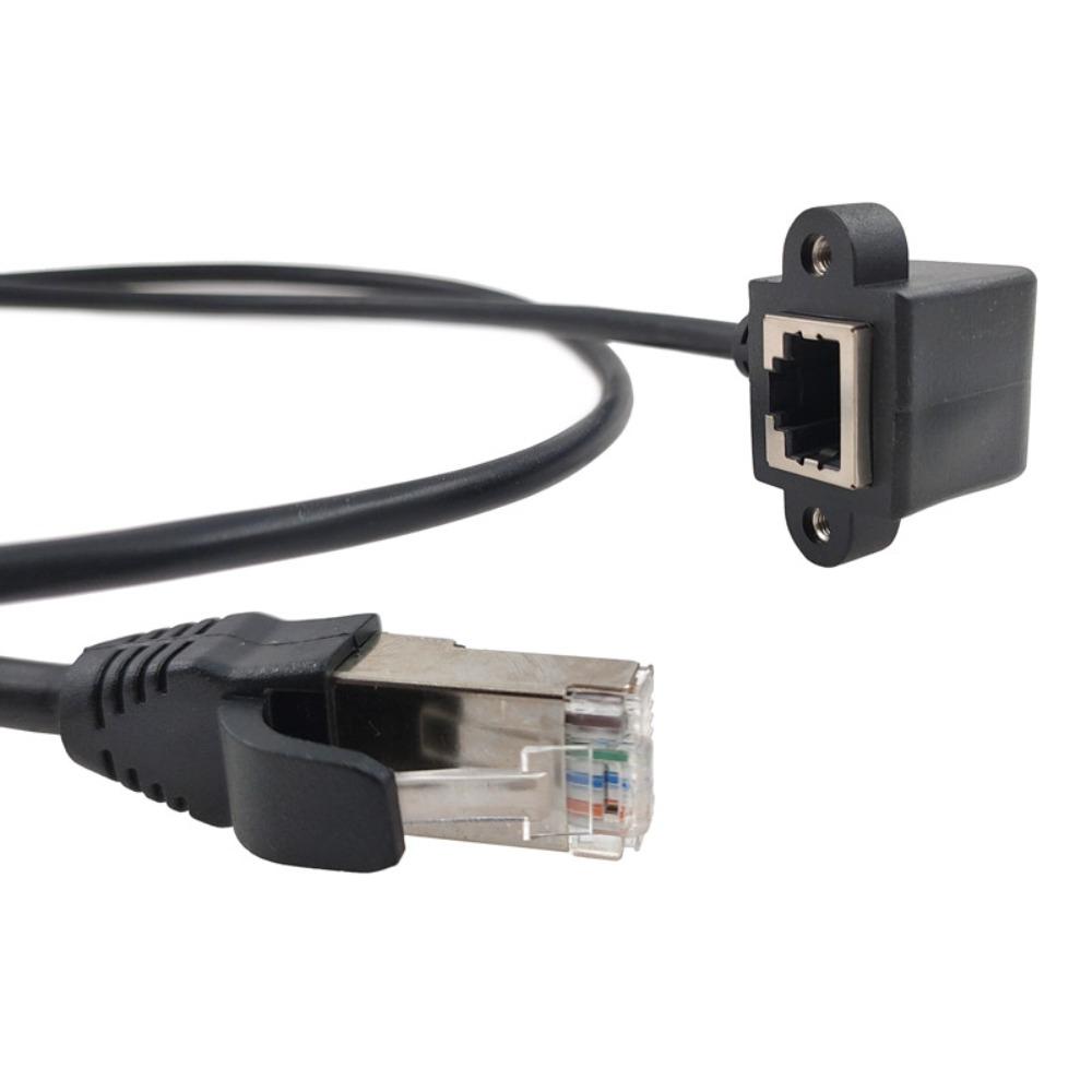 Vinkel Skruepanel Ethernet LAN-kabel Nettverksledning RJ45-kabel Panelmontert Skjøtekabel