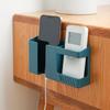 Adhesive Wall Mounted Phone Charging Stand with Remote Control Storage Box for Bedside, No Drill Installation