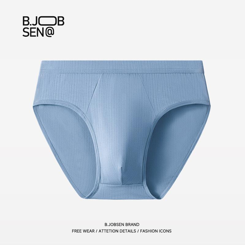 Men's Triangle Underwear Summer Breathable Antibacterial Crotch Large Size Mid Waist Men's Triangle Underwear