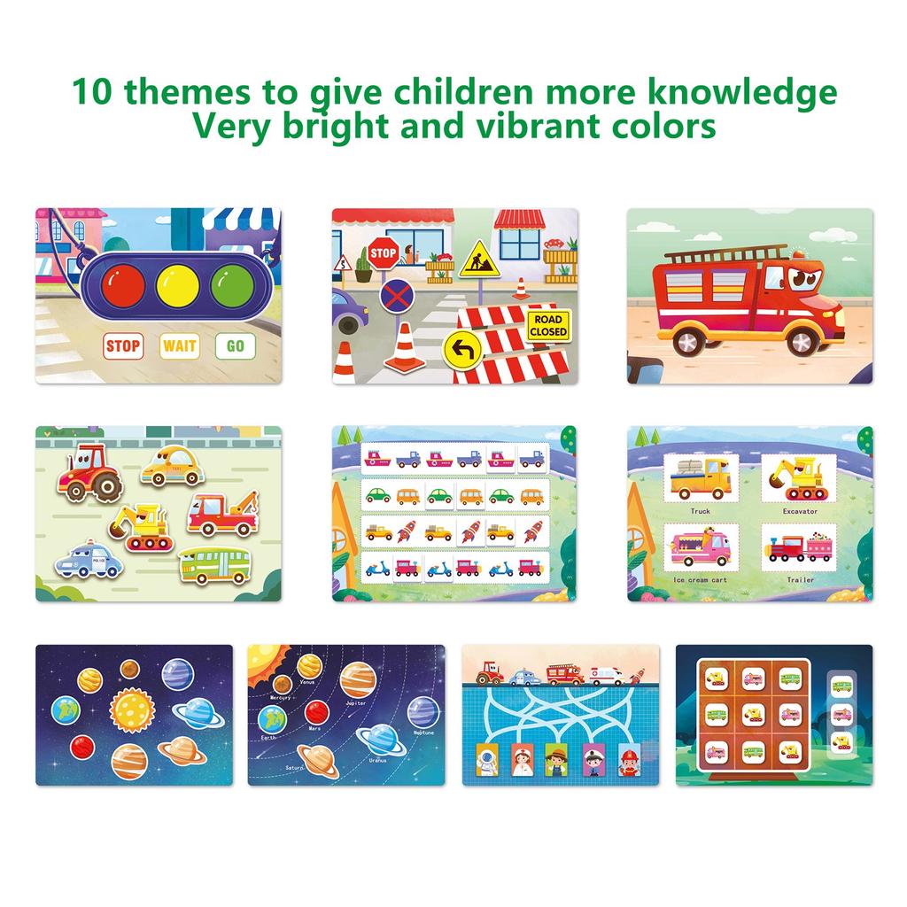 Småbarns travle bøker – læringsaktivitetsbøker for førskole, siste trafikktema travle stille bøker, tidlig utdanning Sensoriske reiselekegaver 1 ML
