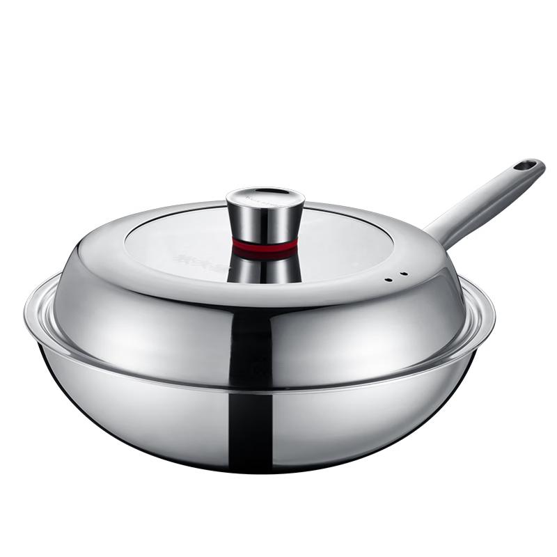 COOKER KING 32cm Pure Titanium Non-stick Flat Bottom Wok