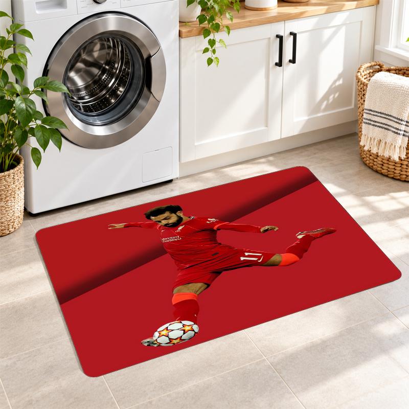 Flannel Kitchen Mat Mohamed Salah Soft Area Rug Non Slip Floor Carpet Home Decoration