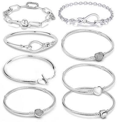 925 Silver Bracelet Fit Women Femme Bracelet Jewelry