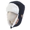 Windproof Ear Protective Hat Solid Color Women Plush Hat Cute Winter Pilot Hat  Outdoor