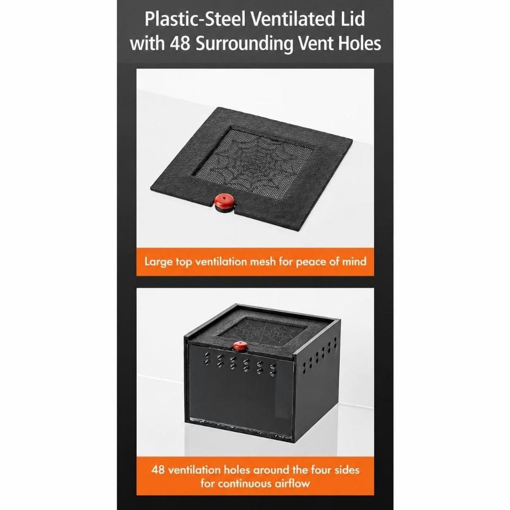 Prevent Escape Reptile Breeding Box Breathable Insect Feeding Cage Reptile Keeping