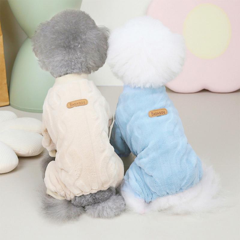 Fleece Dog Clothes Winter Warm Soft Pet Coat Jumpsuits for Small Dogs Cats Chihuahua Schnauzer Yorkshire Clothing Puppy Outfit