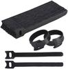 ColorfylCoco Abraçadeira de Nylon 15cm Conjunto 30 Velcro para Agrupar Organização de Fios Nylon Preto