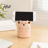 Study Table Pen Holder Cute Bear 2-in-1 & Phone Stand, Macaron Colors Desk Organizer, Large Organizer Capacity Storage for Pens Makeup Brushes