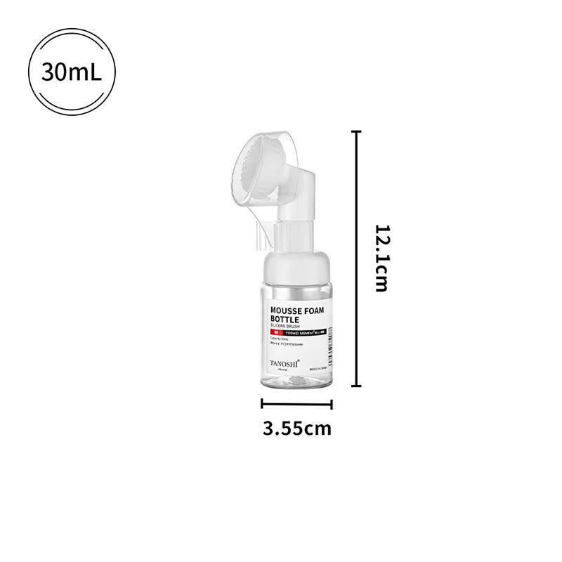 1 stk 30/60/100/150 ml Tom Skum-pumpeflaske med Silikonbørstehode Trykktype Ansiktsrenseskumflasker