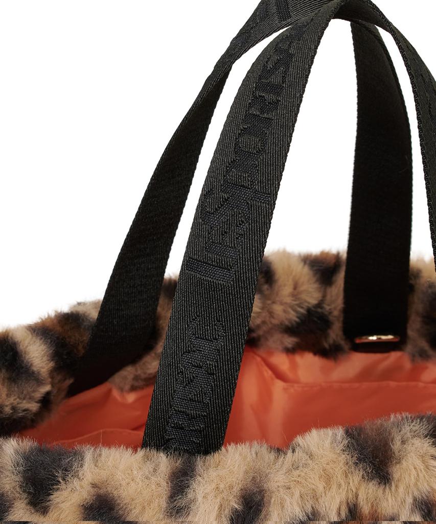 FUR DRAWSTRING Fluffy Fur TOTE/3031/Leopard