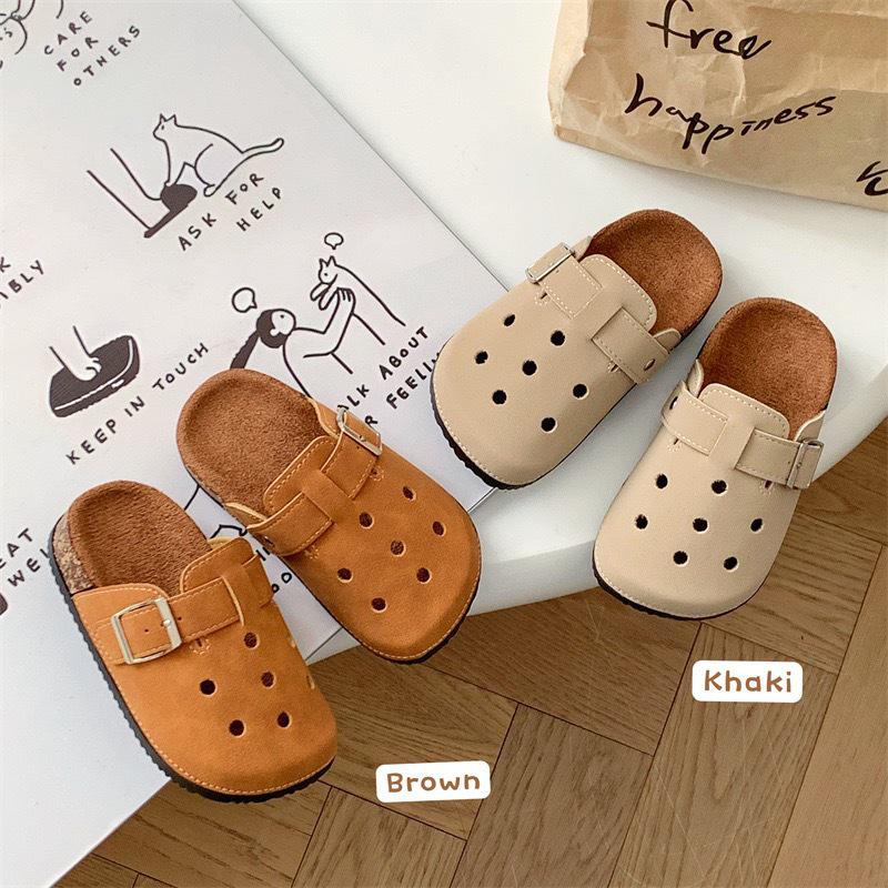 New Unisex Retro Birkenstock Slippers for Kids - Closed-Toe, Non-Slip, Casual Spring/Summer Outdoor Shoes
