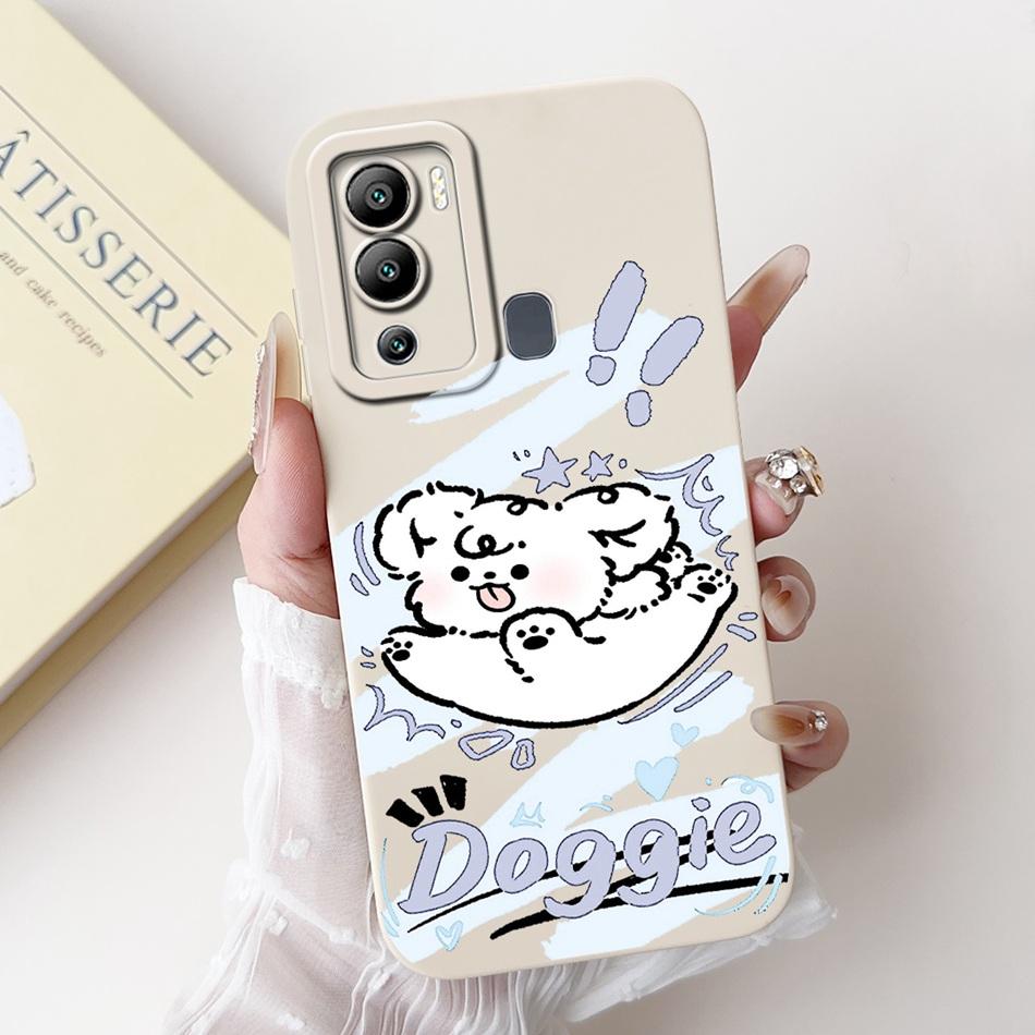 For Infinix Hot 12i Case Hot 12 Play Hot12i X665B X6816C Cute Panda Rabbit Cartoon Camera Protective Soft Silicone Phone Case