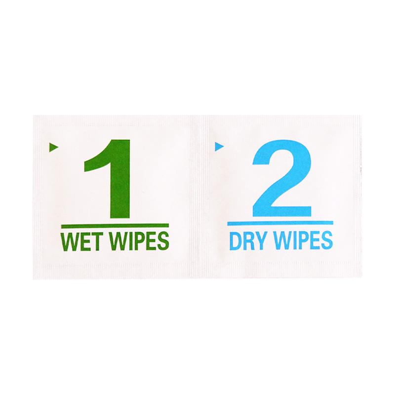 1+2 Wet & Dry Mobile Screen Cleaning Kit: Tempered Film, Dust Removal Sticker, Alcohol Pad