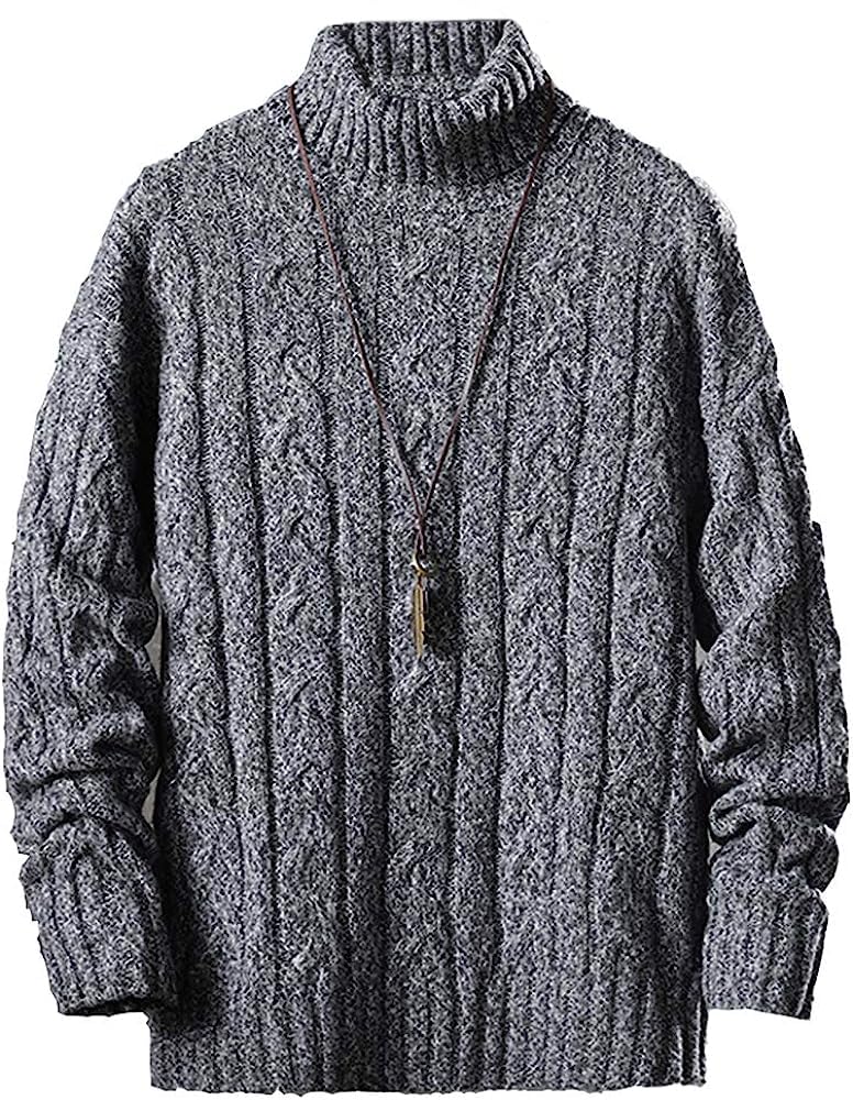 

Turtleneck Knit Winter Cold Long Soft to the Cool Dark [foveitaa] Men s Sweater, Clothes, Thick, Warm, Protection, Casual, Sleeve, Stylish,