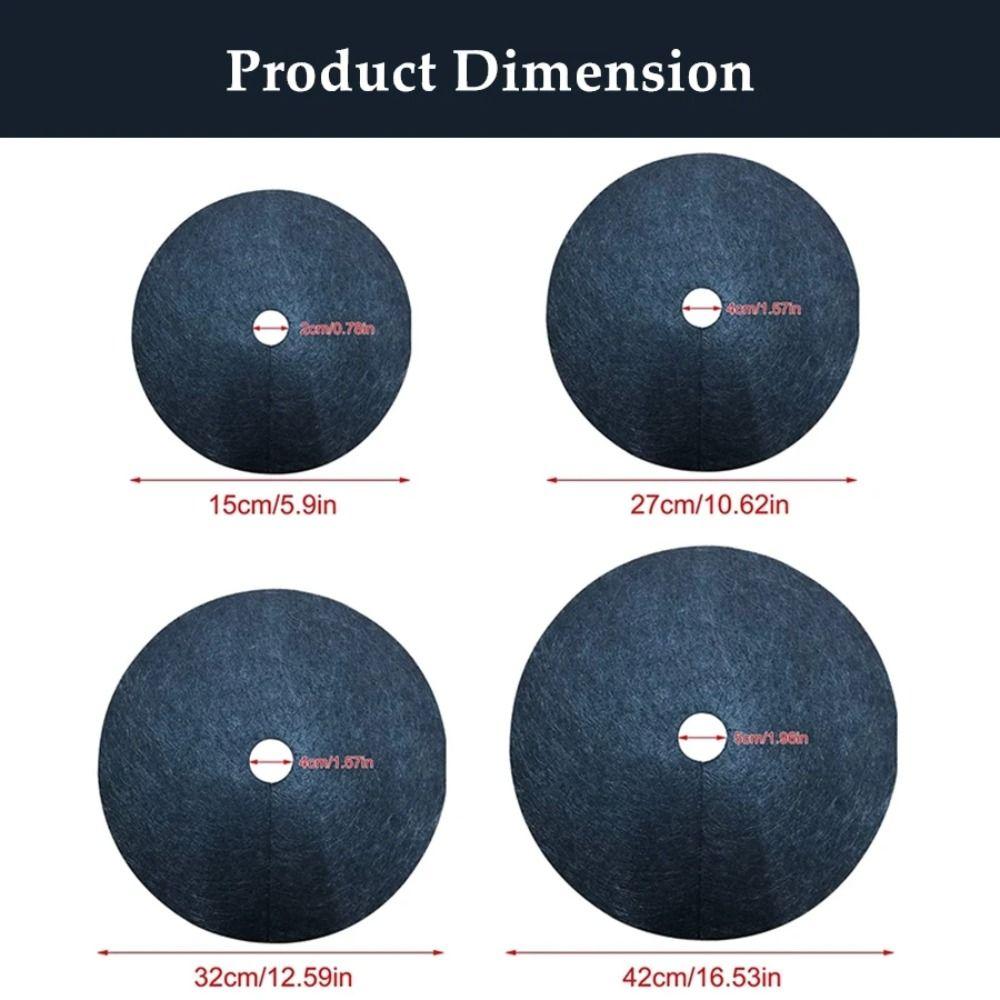 4 PCS Anti Grass Non-Woven Tree Mulch Black Weed Control Ground Cover New Protector Mat