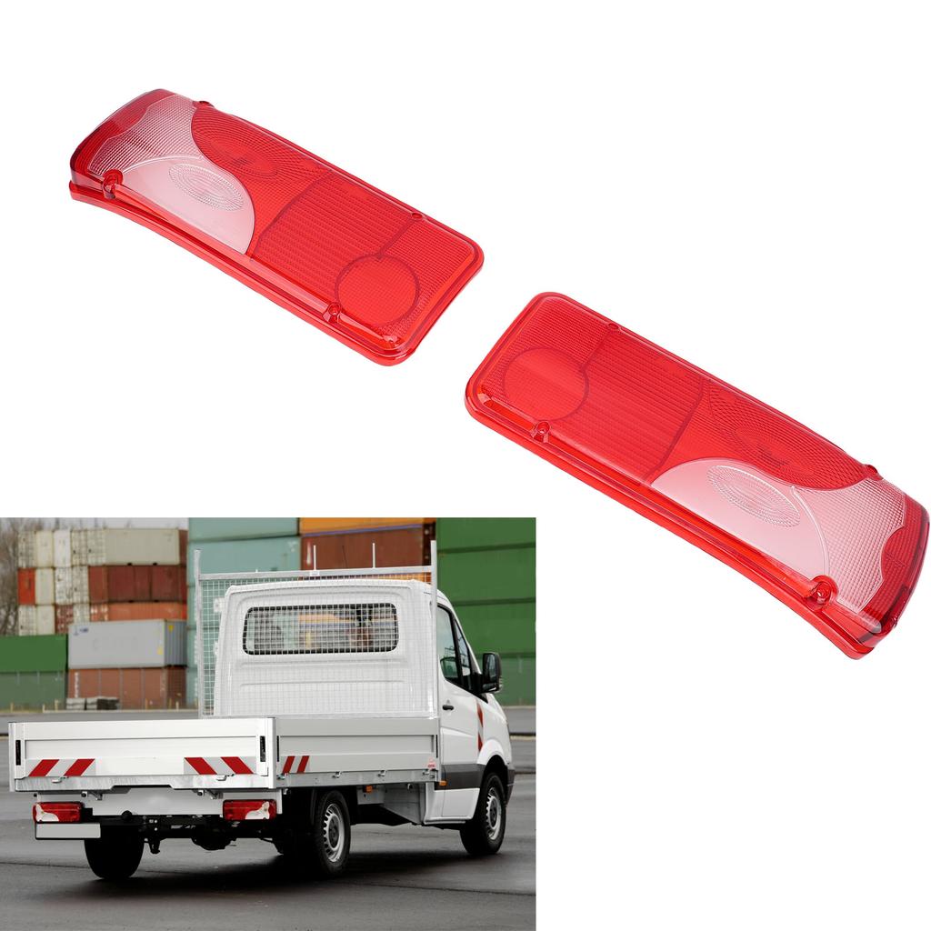 2PCS Chassis Cab Rear Light Lens 0008262056 Left Right Red Shell Rear Taillight Cover Replacement for Scania 5 Series P R Cabs