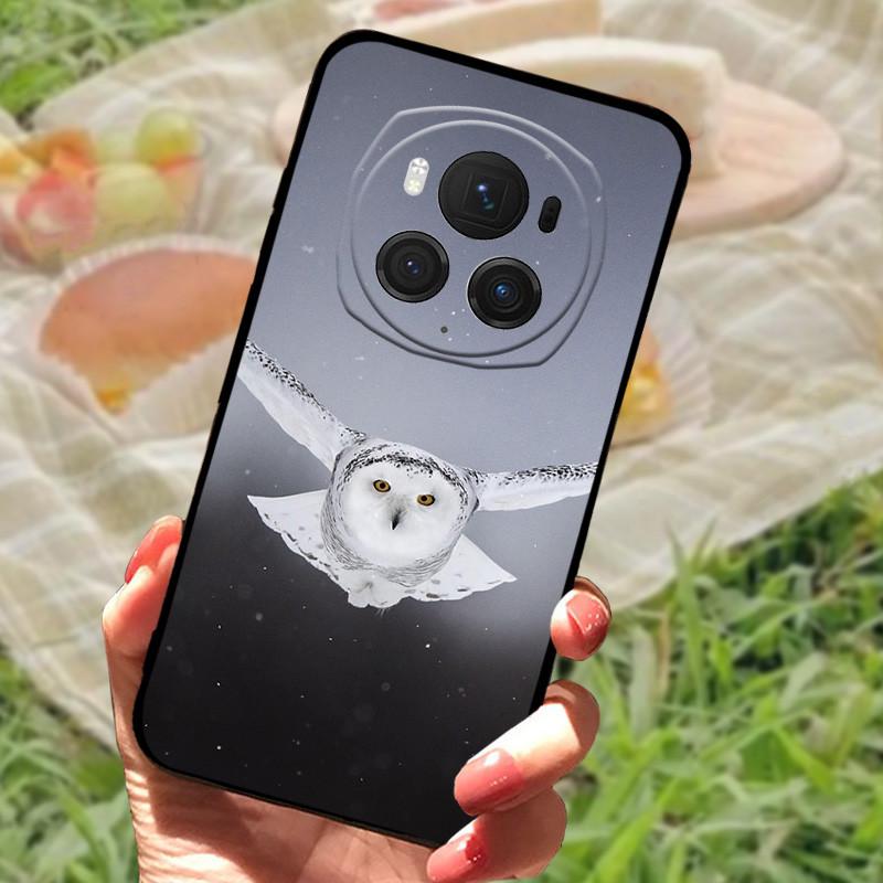 Für Honor Magic6 Pro Hülle Abdeckung Honor Magic6 Silikon Weich Marmor Schwarz Stoßstange Funda Coque für Honor Magic 6 Pro Vollständig Schützend
