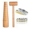 2pcs   Set Wooden Mandrel Sizer Jewelry Making Adjust Bangle Sizing Measurement Stick Hammer Tool Set