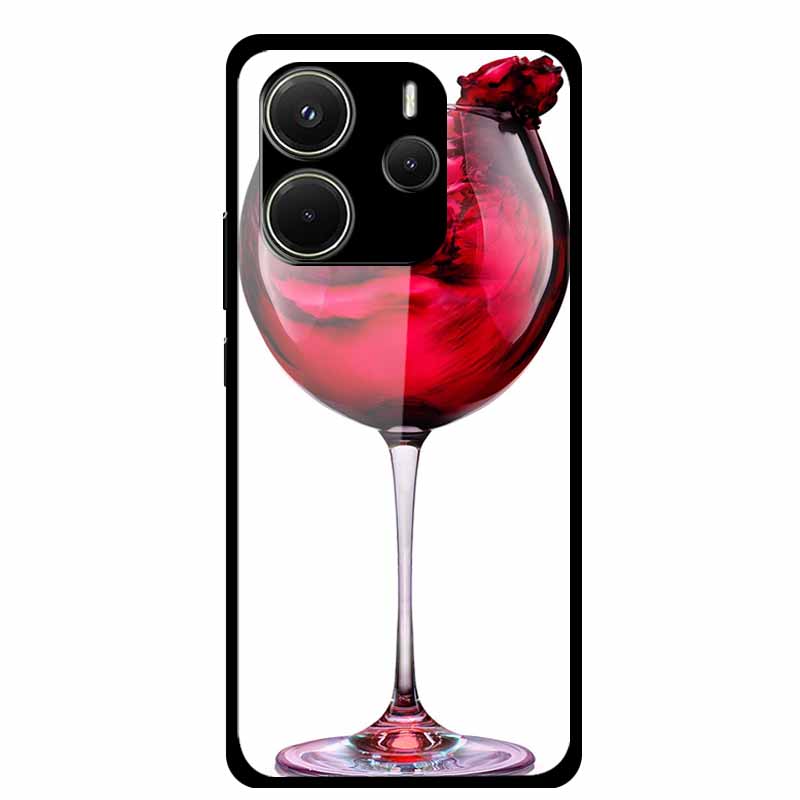 For Redmi Note 14 4G Phone Case Note14 Coque Hard Tempered Glass Back Cover For Xiaomi Redmi Note 14 5G Case Shell Soft Bumper