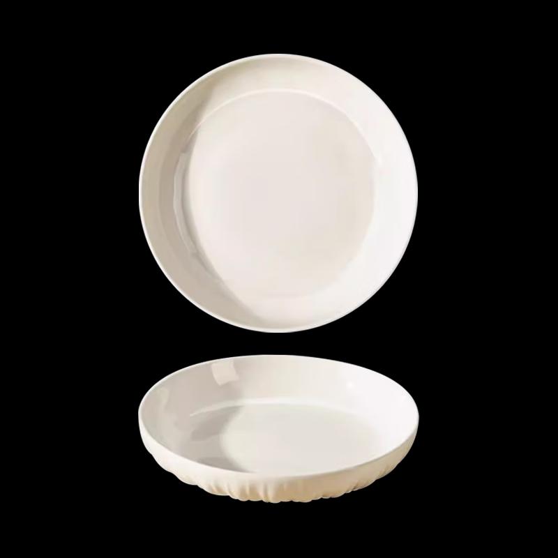 AOmeiyou Simple White Ceramic Dinner Plates