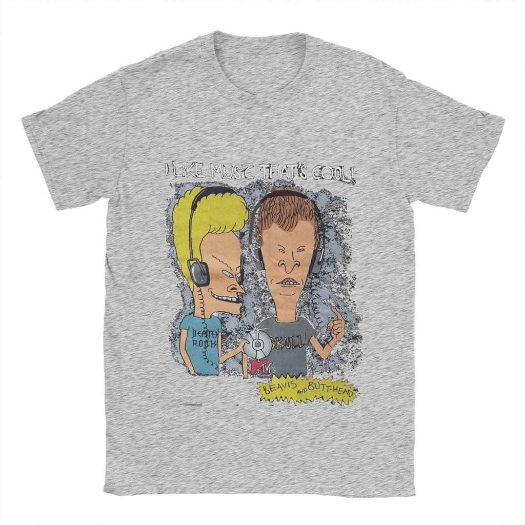 Beavis and Butt Head Herren T-Shirt Crazy Tees Kurzarm Rundhals T-Shirt Reine Baumwolle Geburtstagsgeschenk Kleidung